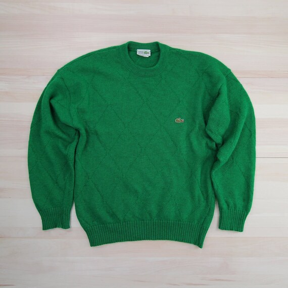 Lacoste Chemise Sweater Pure Wool Vintage 80s Mad… - image 3