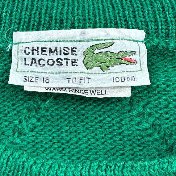 Lacoste Chemise Sweater Pure Wool Vintage 80s Mad… - image 6