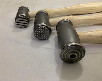 Handcrafted Texturing Hammer Set (3 Hammers, 6 Patterns) - Jewelry Making & Metalwork Must-Have