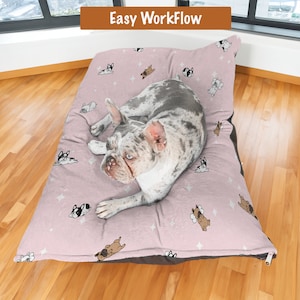 Customizable Dog Bed PSD Mockups - Bring Your Designs to Life!