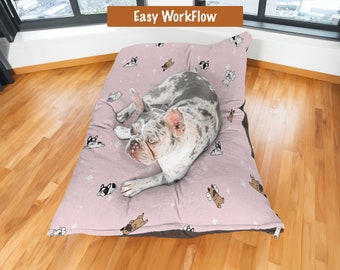 Customizable Dog Bed PSD Mockups - Bring Your Designs to Life!