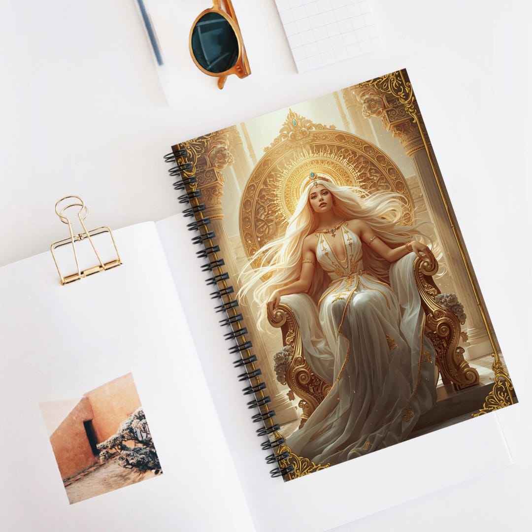 Goddess Notebook | Spiral Ruled Journal| Fantasy Art Journal - Etsy
