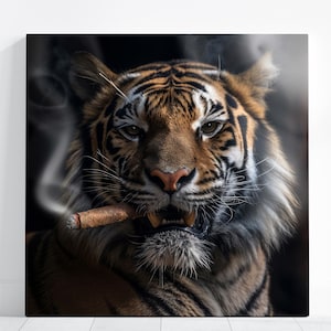 tiger smoking a cigarette Cigar Smoking Tiger