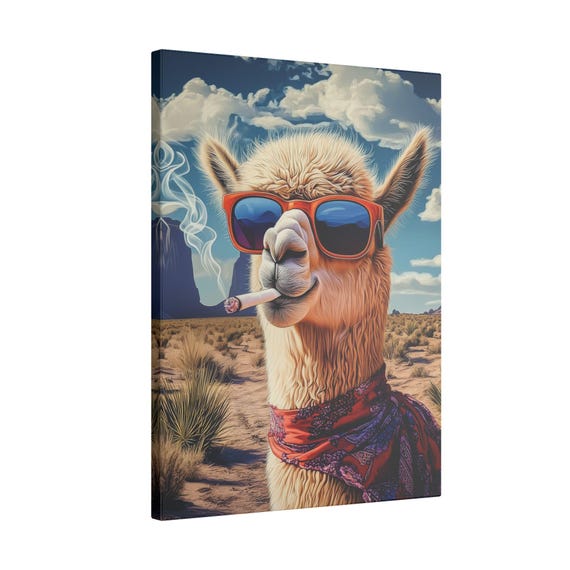 llamas cigarettes Ready to Hang Llama CANVAS - Funny Alpaca With Sunglasses Smoking Joint Cigarette Framed Funky POSTER Hilarious Wall Art Desert Cowboy Art llamas cigarettes Ready to Hang Llama CANVAS - Funny Alpaca With Sunglasses Smoking Joint Cigarette Framed Funky POSTER Hilarious Wall Art Desert Cowboy Art