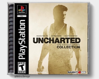 Colección Uncharted (PS4) / Estuche de CD de repuesto inspirado en PS1 / Sin disco