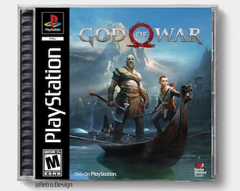 God of War (PS4) / Estuche de CD de repuesto inspirado en PS1 / Sin disco