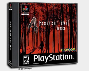 Resident Evil 4 Remake (PS5) / Estuche grueso de repuesto inspirado en PS1 / Sin disco