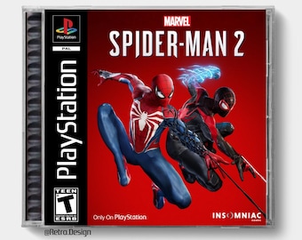 Estuche de repuesto para CD inspirado en Marvel Spider-Man 2 (PS5) / PS1 / Sin disco