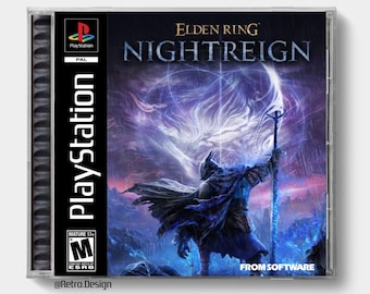 Elden Ring Nightreign (PS5) / Caja de CD de repuesto inspirada en PS1 / Sin disco