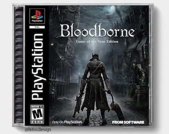 Estuche de repuesto para CD Bloodborne (PS4) inspirado en PS1 / Sin disco