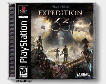 Clair Obscur : Expédition 33 (PS5) | Boîtier de remplacement pour CD inspiré de la PS1 | Pas de disque
