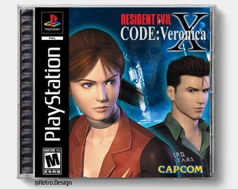 Resident Evil Code: Veronica X (PS2) | PS1-Inspired Replacement CD Jewel Case | No Disc