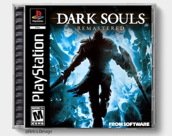 Dark Souls Remastered (PS4) / Estuche de CD de repuesto inspirado en PS1 / Sin disco