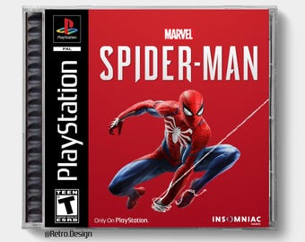 Estuche de repuesto para CD inspirado en Marvel Spider-Man (PS4) / PS1 / Sin disco