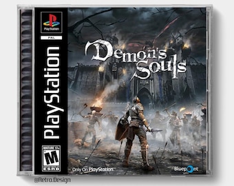 Demon's Souls Remake (PS5) / Estuche de CD de repuesto inspirado en PS1 / Sin disco