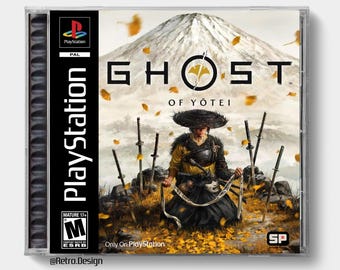 Ghost of Yotei (PS5) / Estuche de CD de repuesto inspirado en PS1 / Sin disco