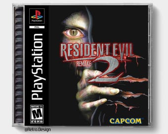 Resident Evil 2 Remake (PS5) / Estuche de CD de repuesto inspirado en PS1 / Sin disco