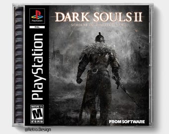 Dark Souls II Remastered (PS4) / Caja de CD de repuesto inspirada en la de PS1 / Sin disco