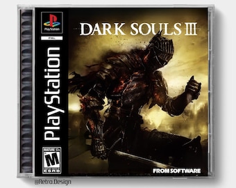 Dark Souls III (PS4) / Caja de CD de repuesto inspirada en la de PS1 / Sin disco