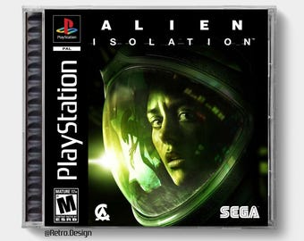 Alien Isolation (PS4) | PS1-Inspired Replacement CD Jewel Case | No Disc