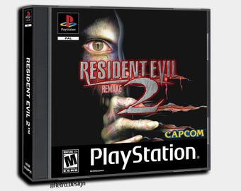 Resident Evil 2 Remake (PS5) / Estuche grueso de repuesto inspirado en PS1 / Sin disco