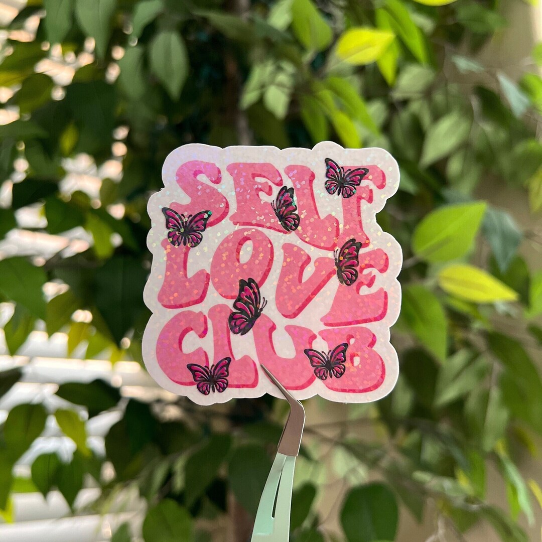 Self Love Club Cute Holographic Sticker - Etsy