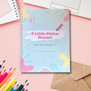 Pastel Sticker Book for Collectors – XL Reusable Sticker Album | Kawaii Spiral Organizer for Stickers | Gift for Sticker Lovers