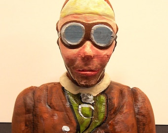 Archivo digital de la figura del piloto de radiocontrol de la RAF británica de la Primera Guerra Mundial