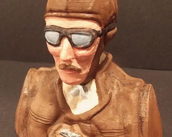 Figura de piloto alemán impreso en 3D de la Primera Guerra Mundial con modelo RC