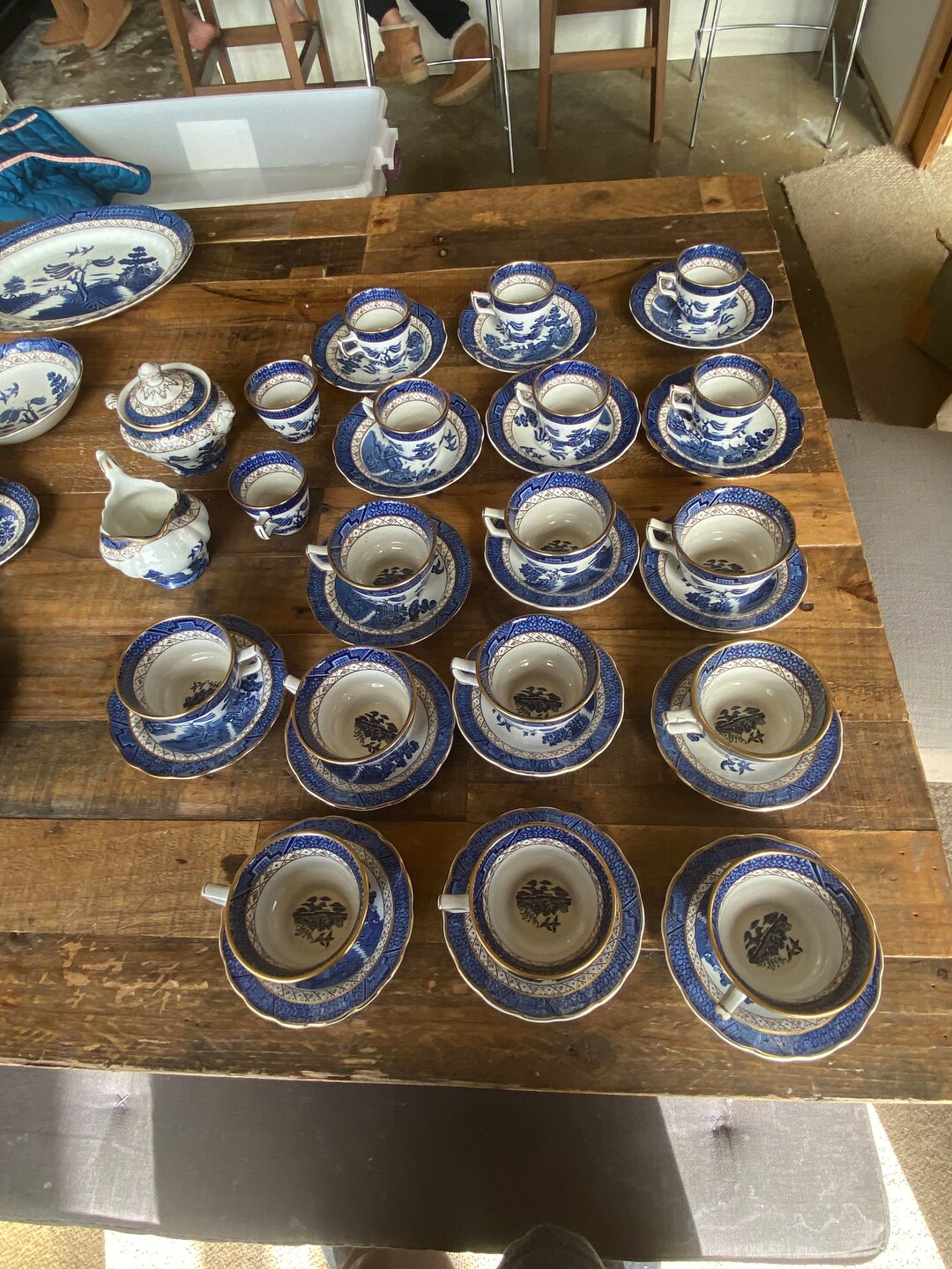 Booths Real Old Willow Dinner Set and Tea Set AUD 800 or Etsy Australia