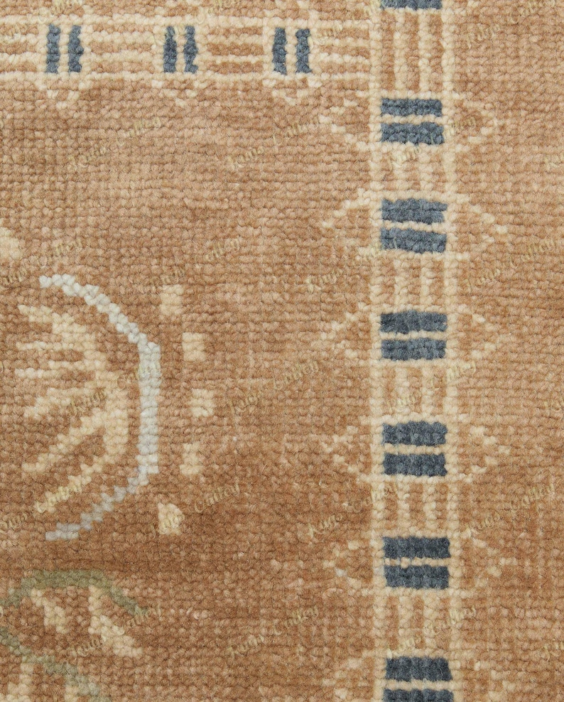 Hand Knotted Wool Rug, Tribal Geometric Pattern, Brown Neutral Area ...