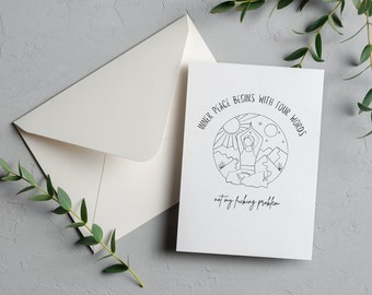 Funny Meditation Greeting Card | "Inner Peace" | Premium Cardstock