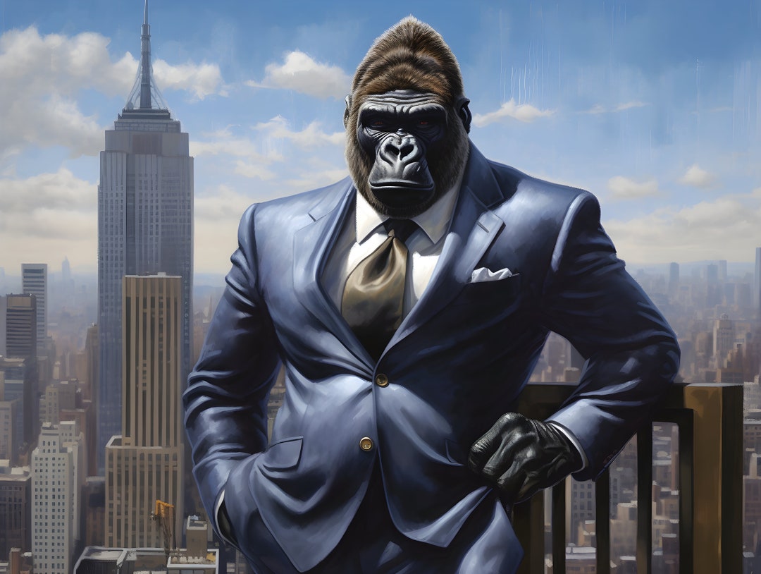 Gorillas in Suits A Year of Gentlemanly Apes Calendar 2024 Etsy
