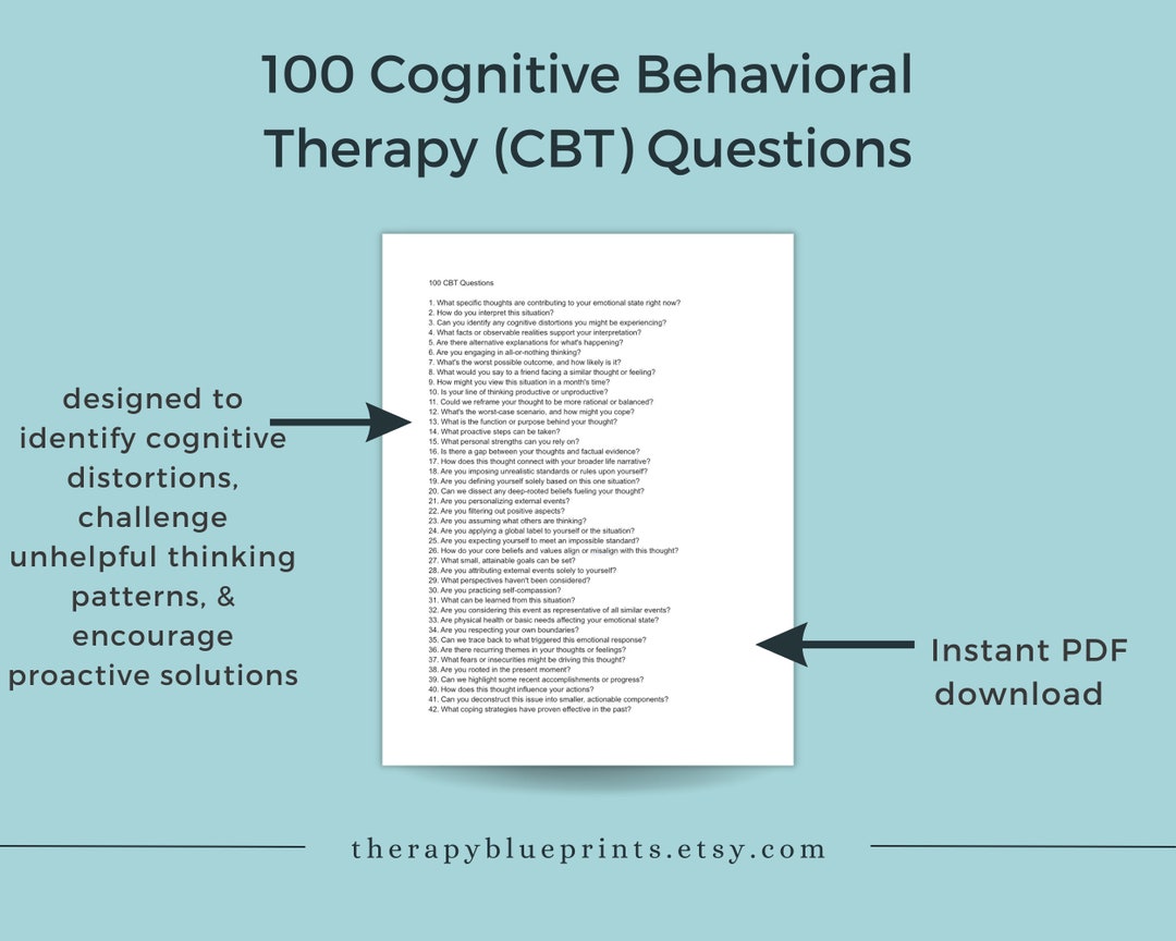 Cbt therapy questions cognitive behavioral therapy guide for