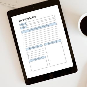 Printable Therapy Notes Template: Client Session Documentation (PDF ...
