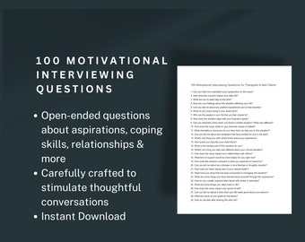 100 motivierende Vorstellungsfragen für Therapeuten (Digitaler Download)