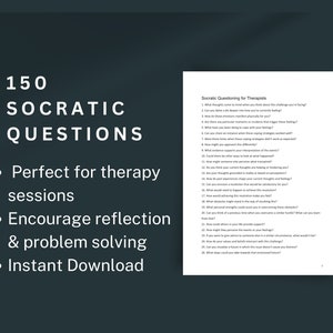 150 sokratische Fragen für Therapeuten: Kundeneinblick, CBT (druckbares PDF)