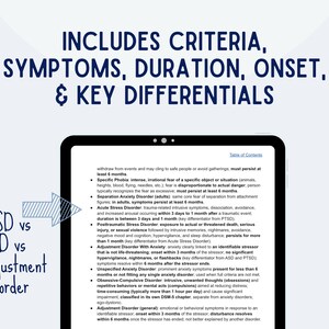 DSM-5-TR Differential Diagnosis Study Guide | Therapist Reference (PDF Download) image 2