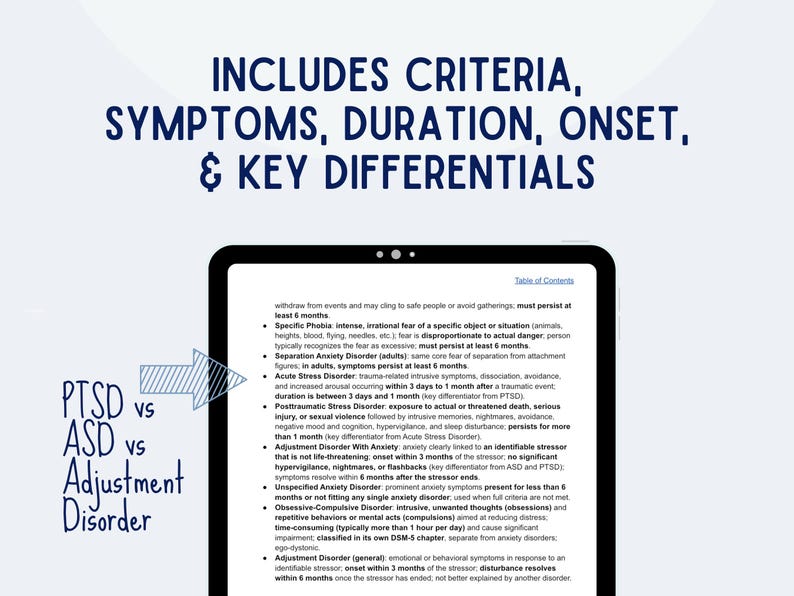 DSM-5-TR Differential Diagnosis Study Guide | Therapist Reference (PDF Download) image 2