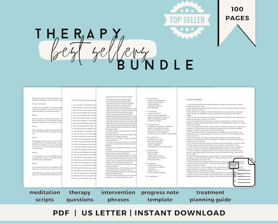 Therapy Notes Bundle PDF – Progress Notes, SMART Goals, Counseling Tools for Therapists