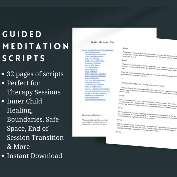 Guided Meditation Scripts for Therapists - Relaxation Mindfulness