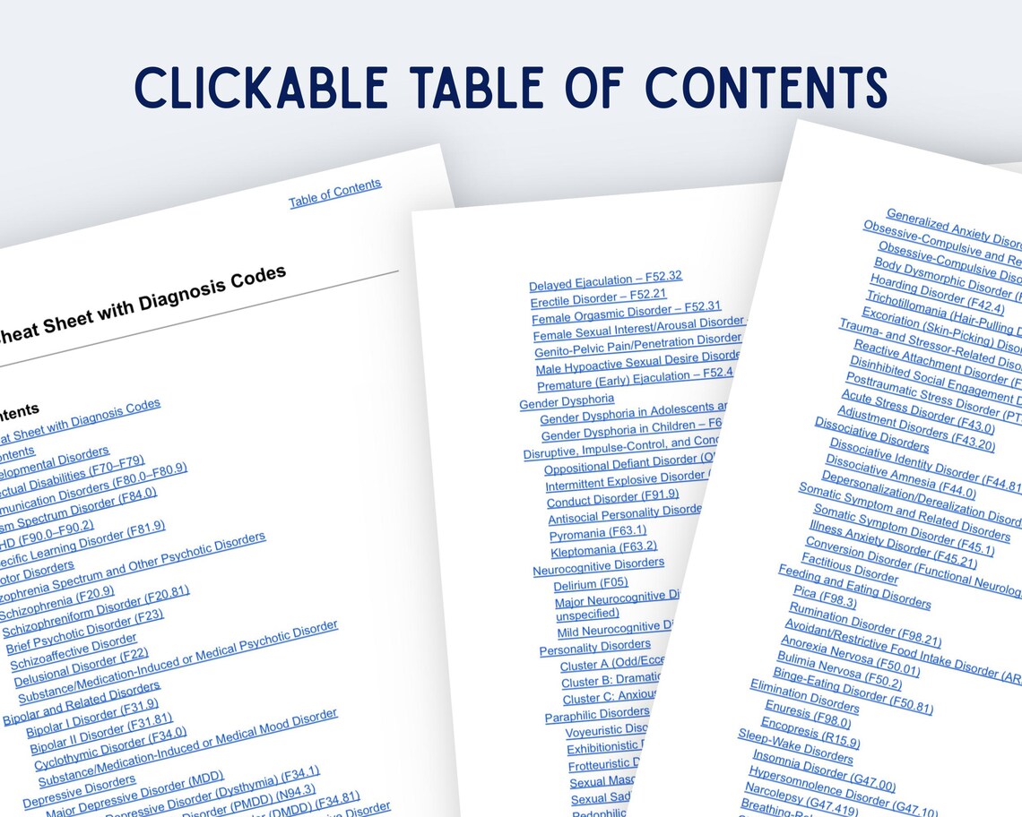DSM-5-TR Cheat Sheet for Therapists | Differential Diagnosis Quick ...