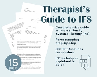 Internal Family Systems Therapy Guide | Parts Work Cheat Sheet For IFS Therapists, Counselors