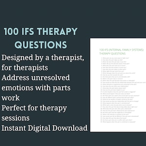 IFS Therapy Questions: Internal Family Systems, Parts Work (Digital Resource)
