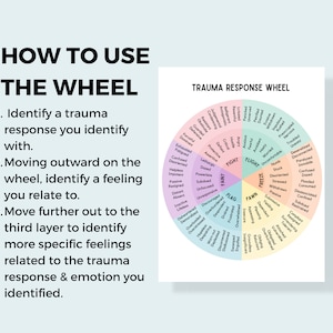 Trauma Response Wheel: Feelings & Emotions - Therapy Tool (digital ...