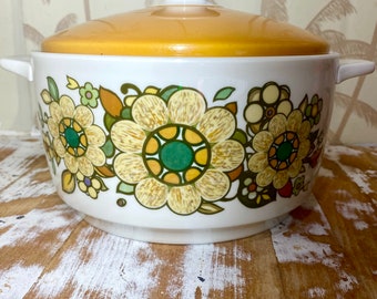 Royal Doulton Forest Flowers Retro Casserole Dish Pot With Lid