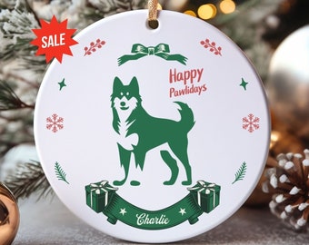 Ornement Husky personnalisé, Décoration de Noël Husky pour maman, Cadeau pour propriétaire de Husky de Sibérie, Souvenir personnalisé de chien Husky, Cadeau de vacances pour amateur de Husky