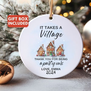 Personalized Nanny Christmas Ornament, Xmas Gift For Nanny, Custom Babysitter Ornament, Gift For Daycare Teacher, Childcare Worker Keepsake