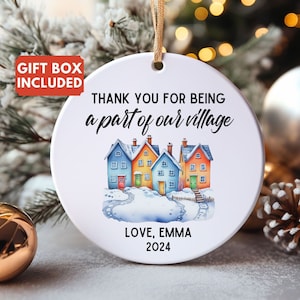 Custom Nanny Christmas Ornament, Xmas Gift For Nanny, Personalized Babysitter Ornament, Gift For Daycare Teacher, Childcare Worker Keepsake
