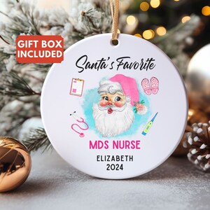 Personalized Mds Nurse Ornament, Custom Mds Nurse Christmas Gift, Xmas Gift For MDS Nurse, Minimum Data Set Nurse, Mds Coordinator Ornament